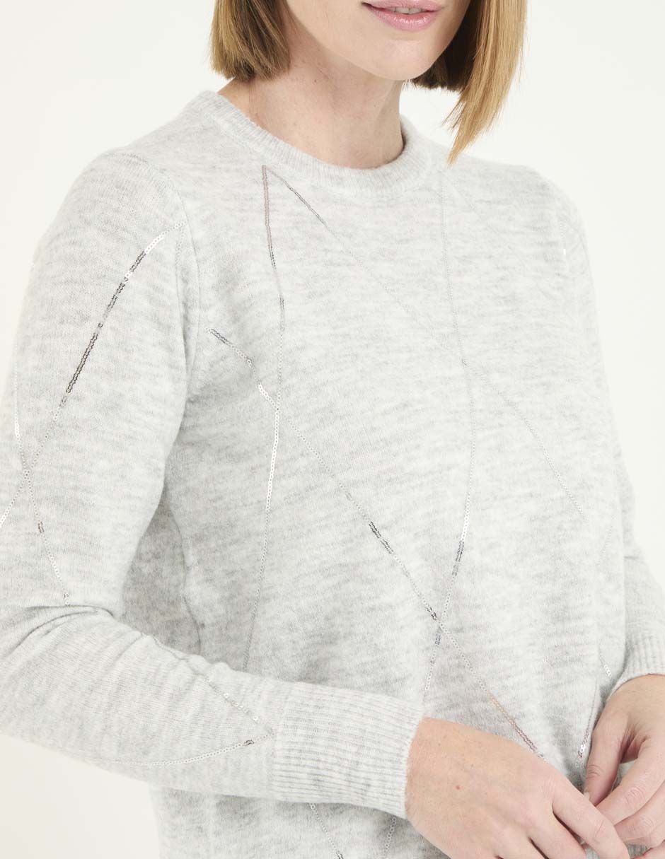 Suéter cuello redondo para mujer 3