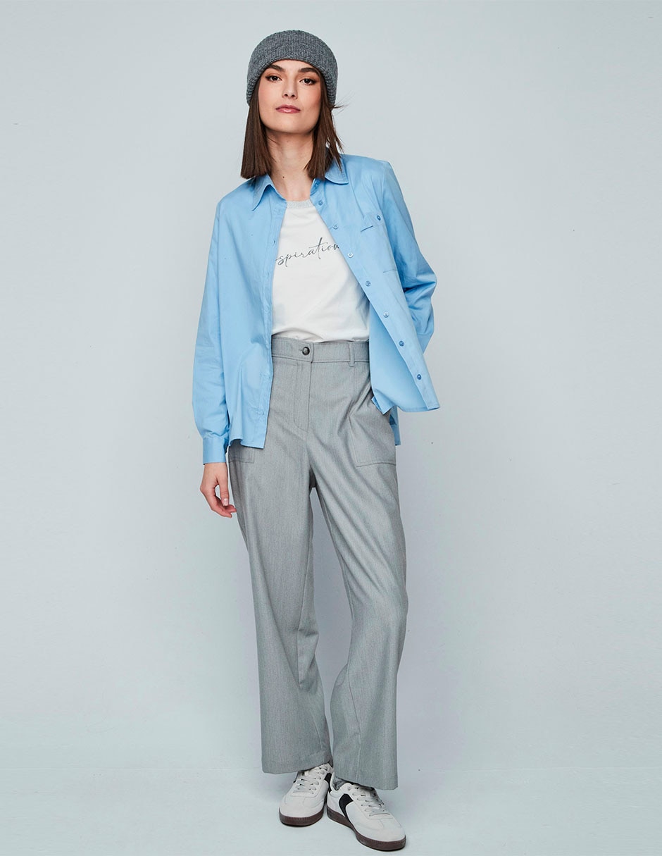 Pantalón de vestir straight para mujer