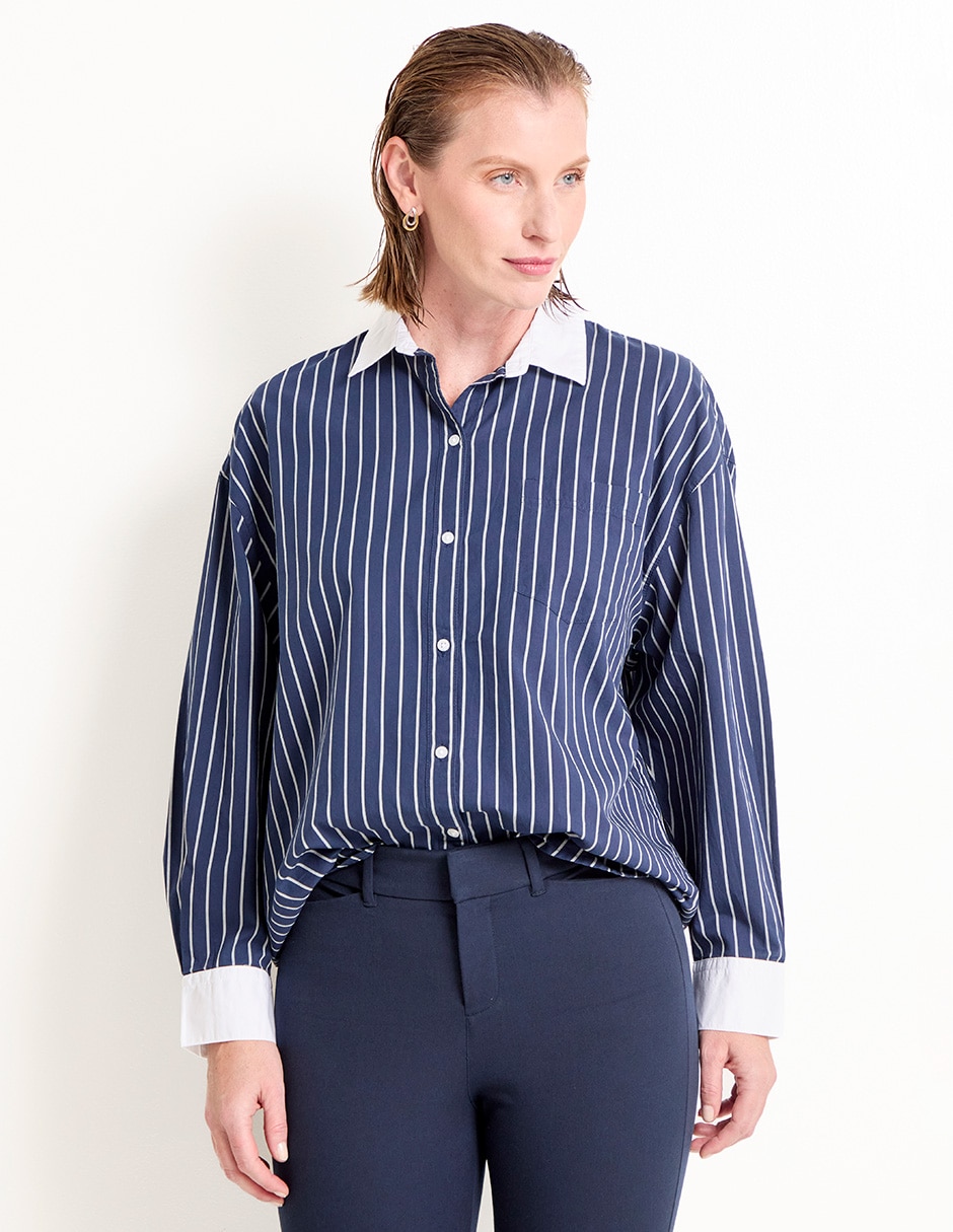 Blusa camisera manga larga para mujer Blusa camisera manga larga para mujer