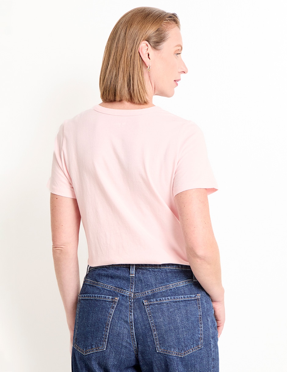 Playera manga corta cuello redondo para mujer 2