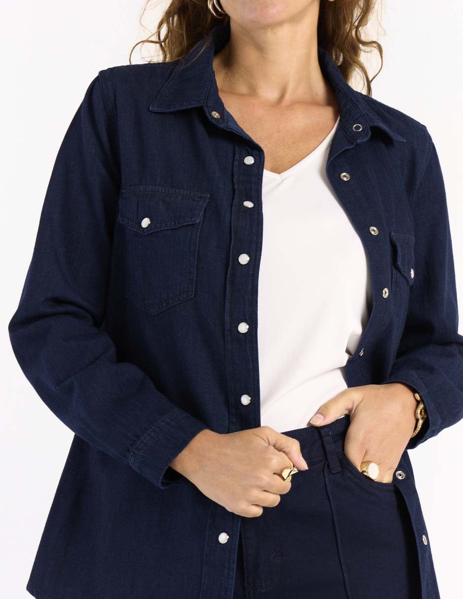 Blusa camisera manga larga para mujer 4
