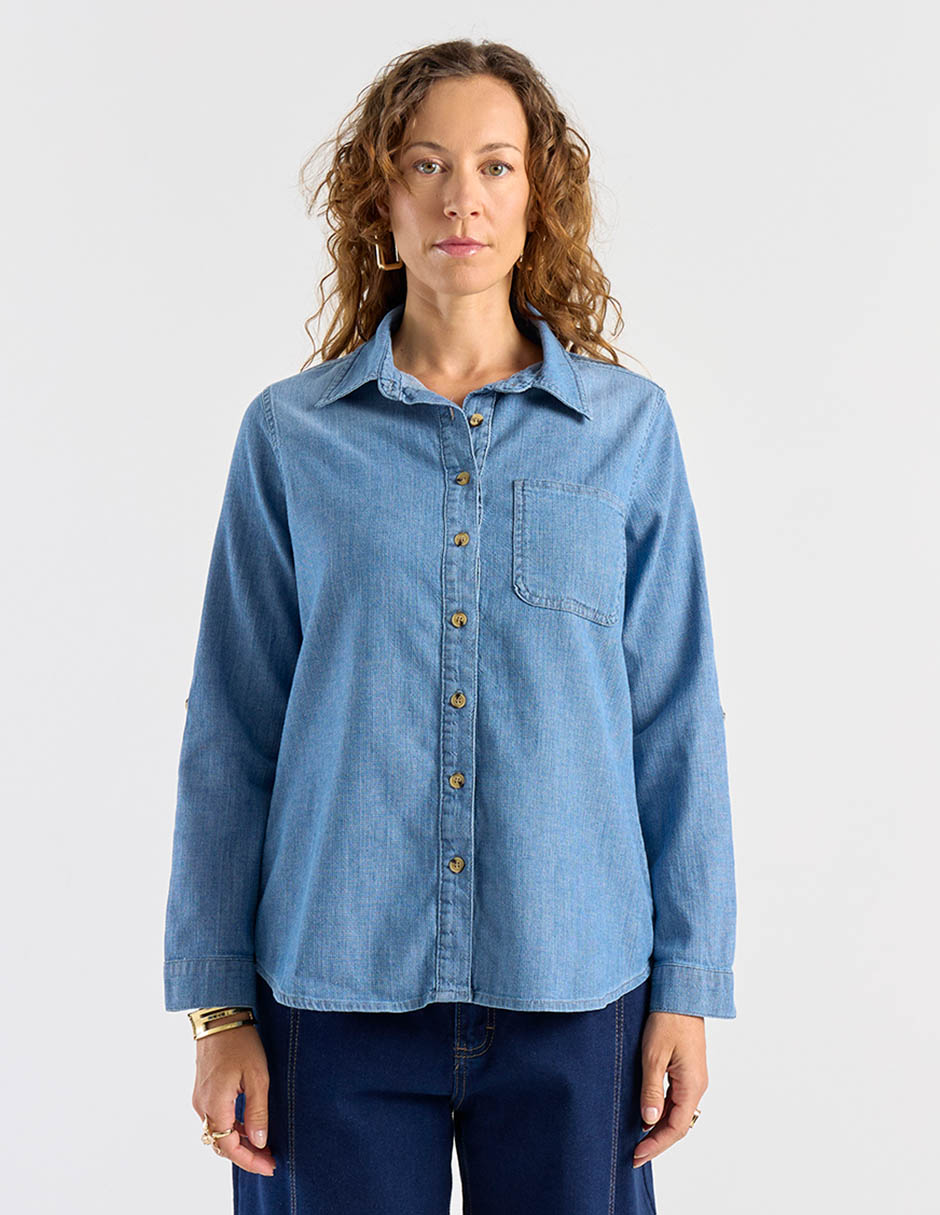 Blusa camisera Lieb manga larga para mujer 7