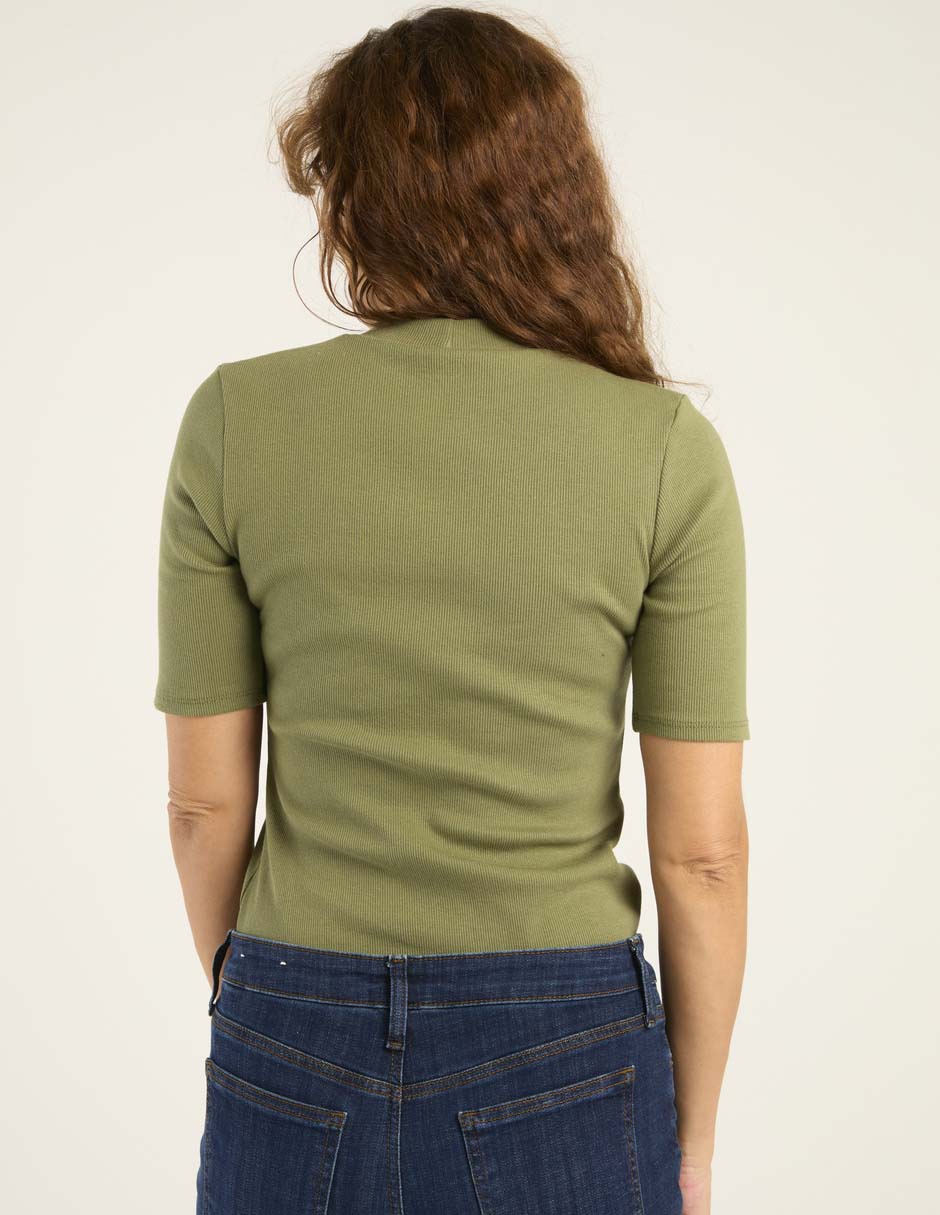 Playera manga corta cuello redondo para mujer 2
