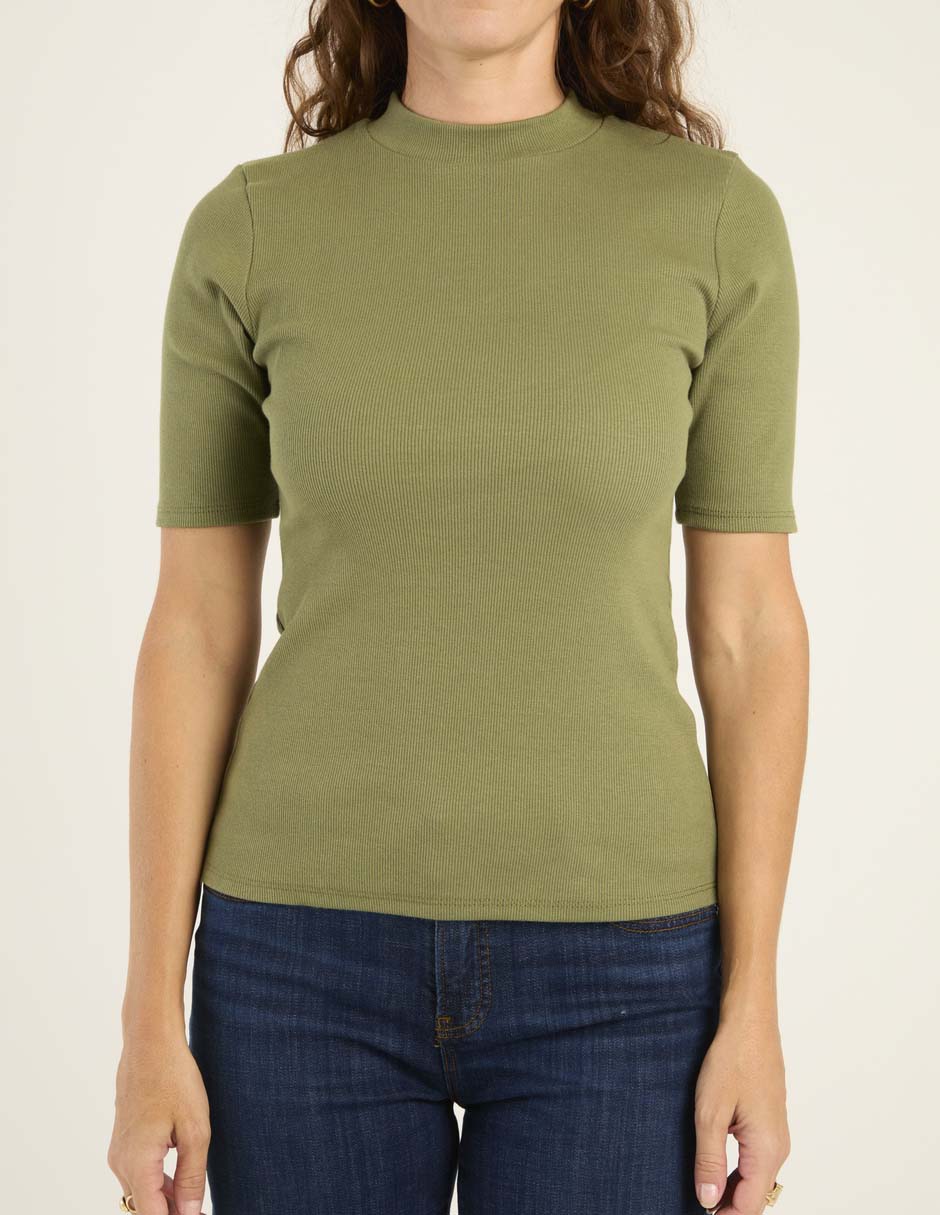 Playera manga corta cuello redondo para mujer 5