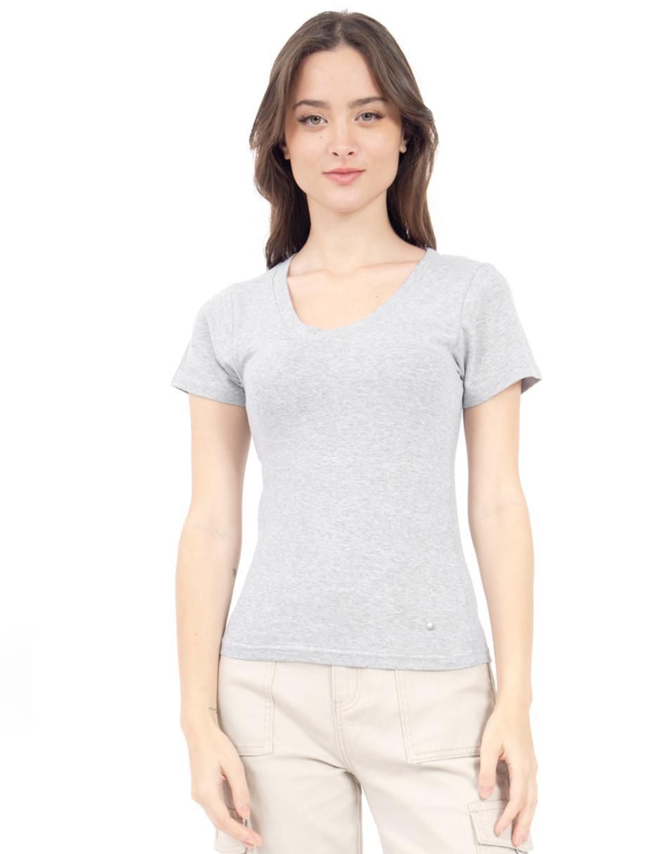 Set playera manga corta Cropped cuello redondo para mujer 2