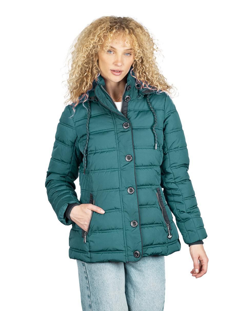 "chamarra" acolchada greenlander no impermeable "de" poliéster "para mujer"