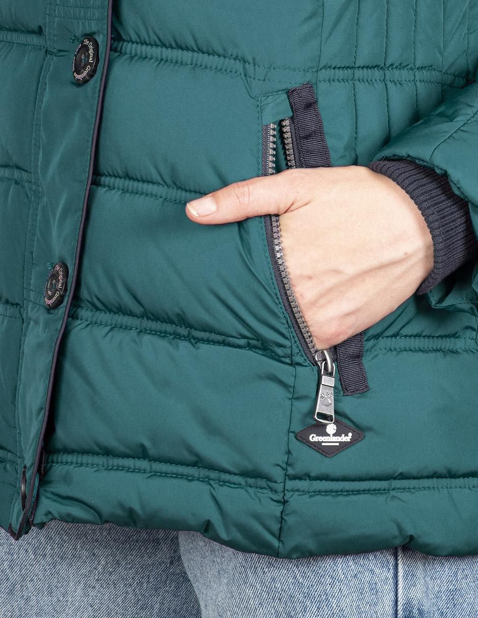 "chamarra" acolchada greenlander no impermeable "de" poliéster "para mujer"
