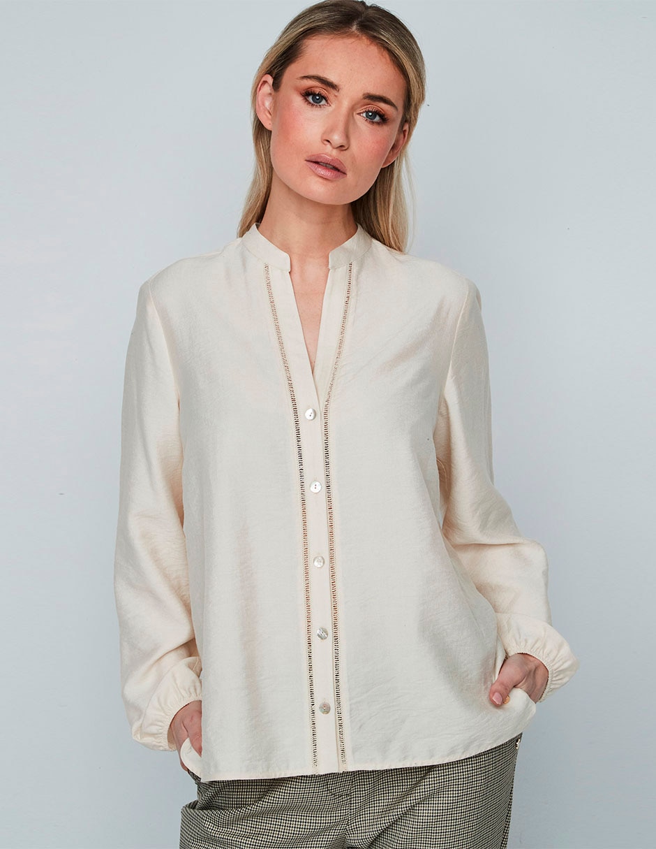 Blusa manga larga para mujer