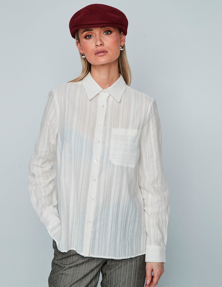 Blusa manga larga para mujer