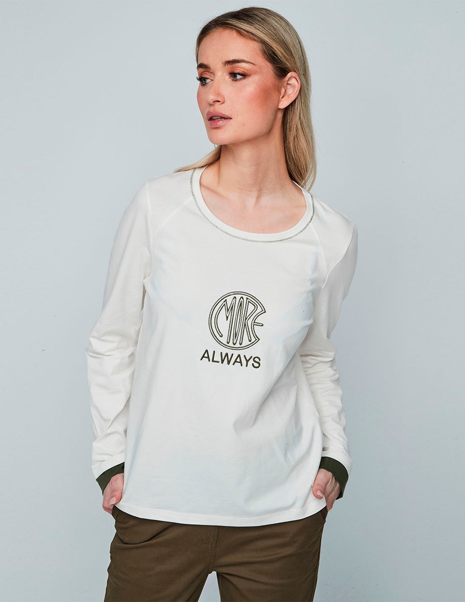 Blusa manga larga para mujer