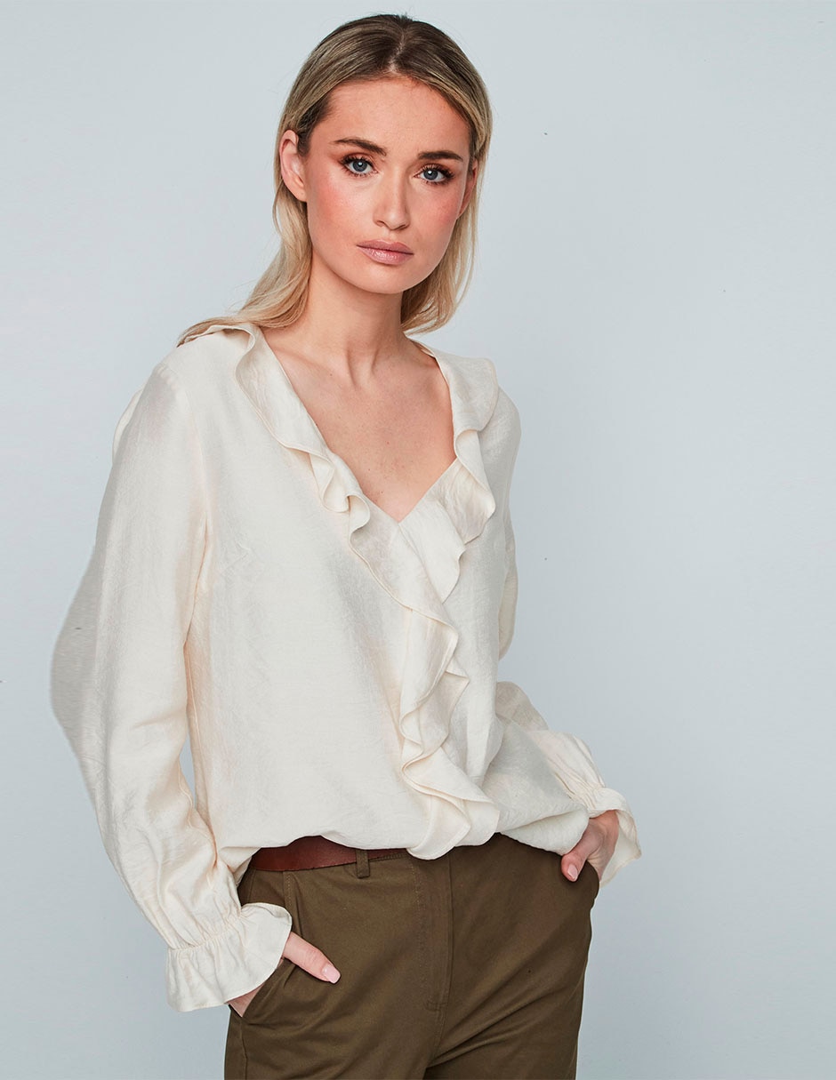 Blusa manga larga para mujer