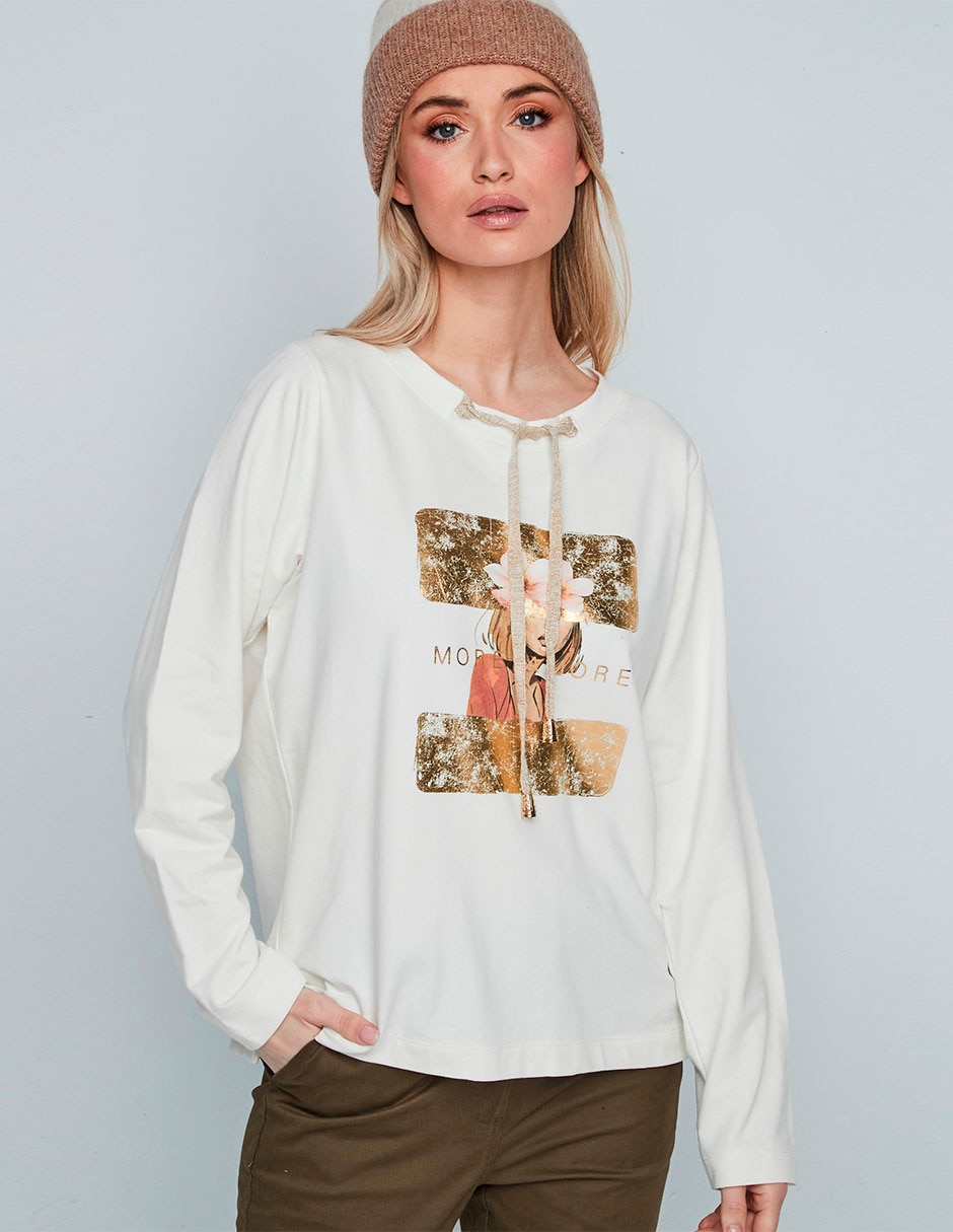 Playera manga larga cuello redondo para mujer Playera manga larga cuello redondo para mujer