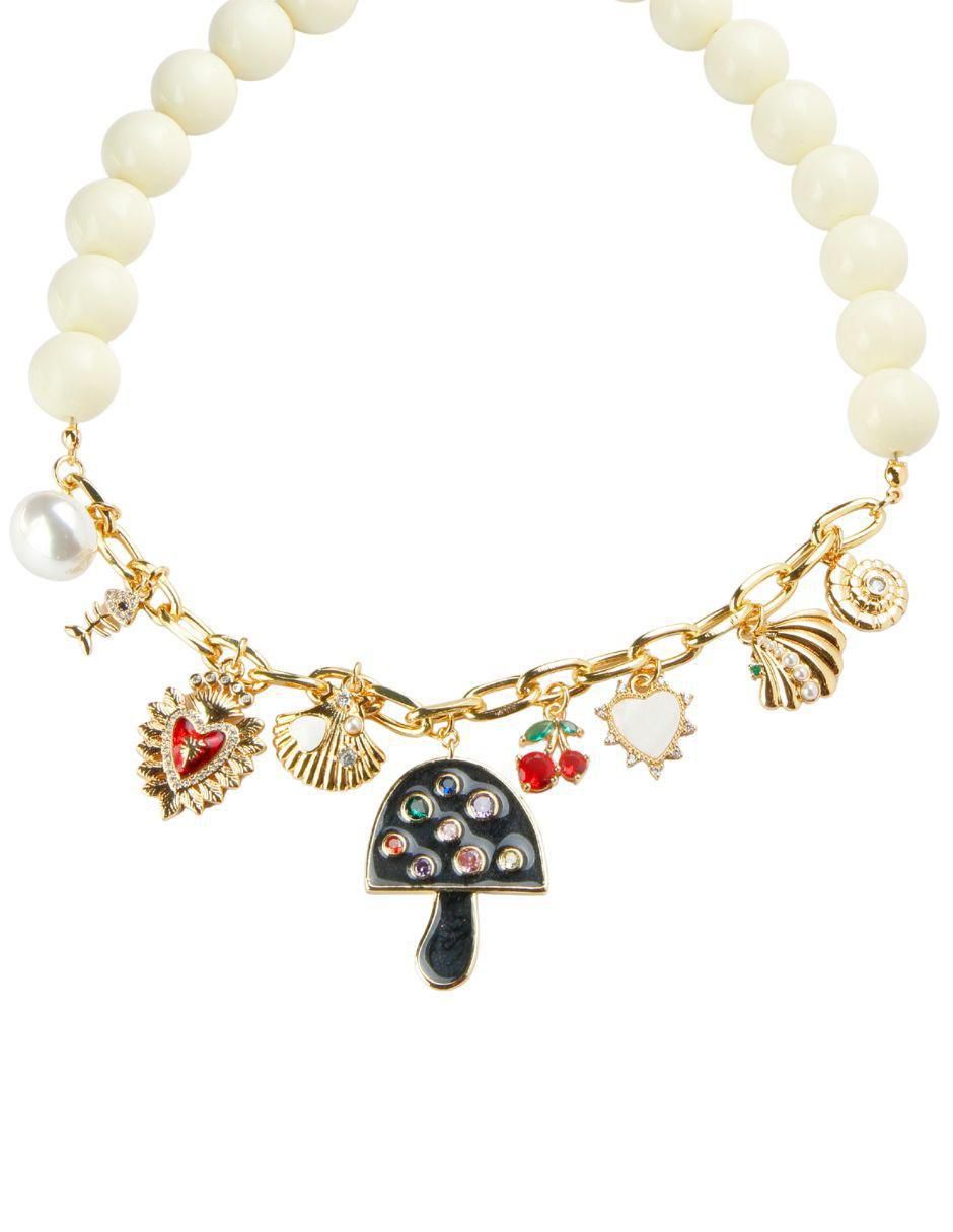 Collar de hongo Charmelia de baño de oro 18 K