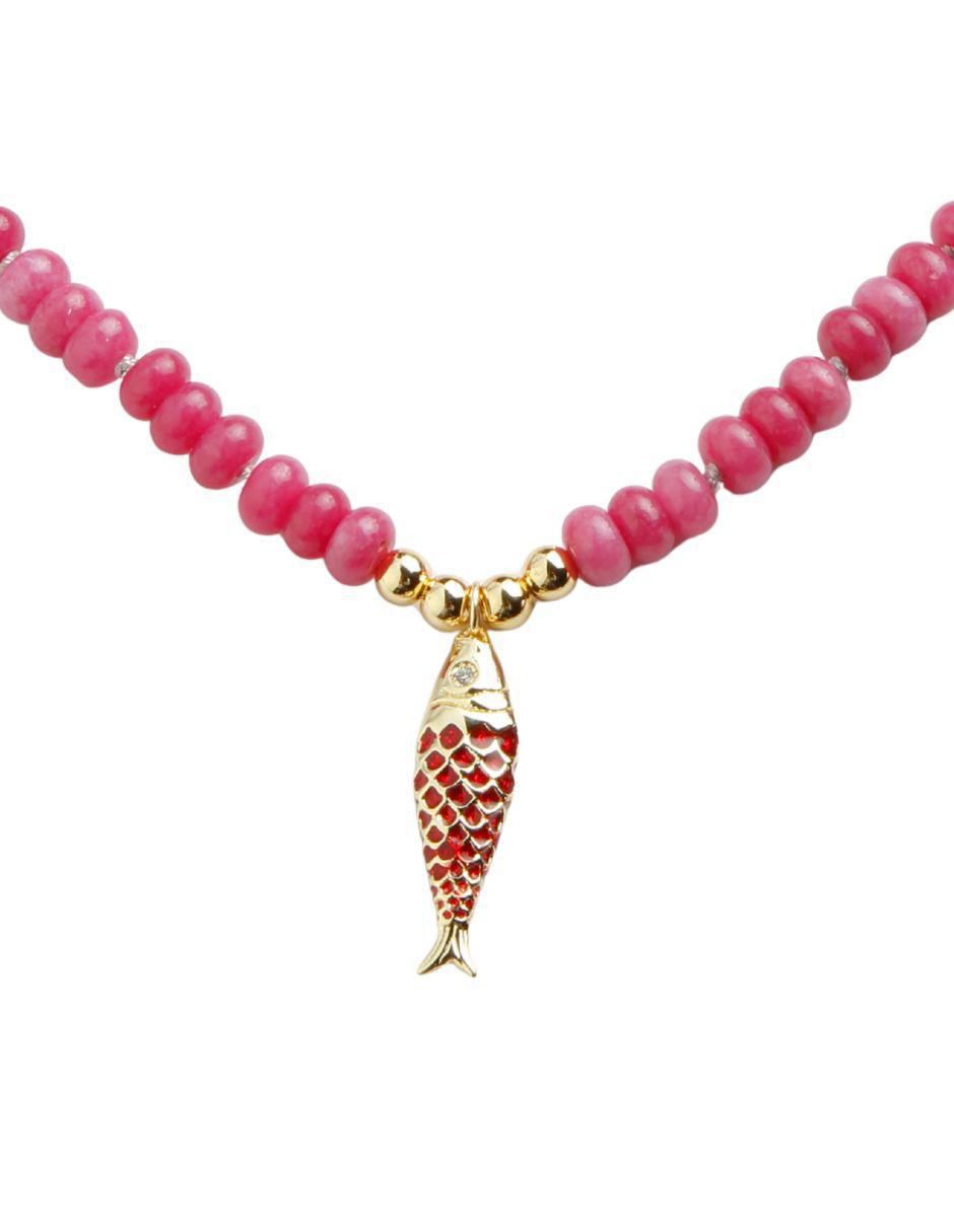 Collar de peces Pezrubi de baño de oro 18 K