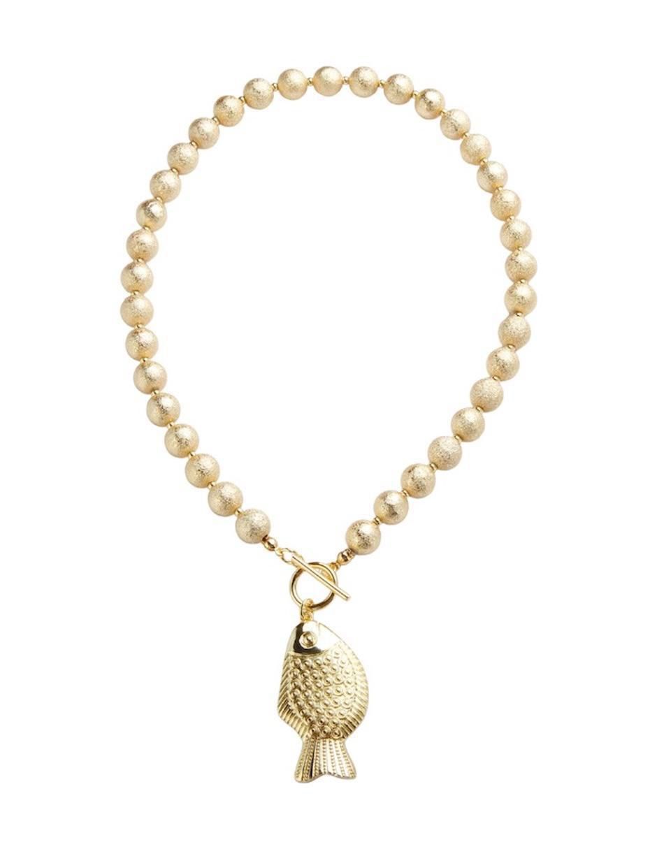 Collar de peces Doramar de baño de oro 18 K