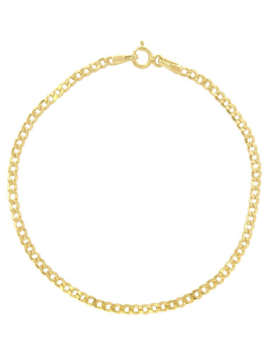 Pulsera de oro 10 k con acabado pulido