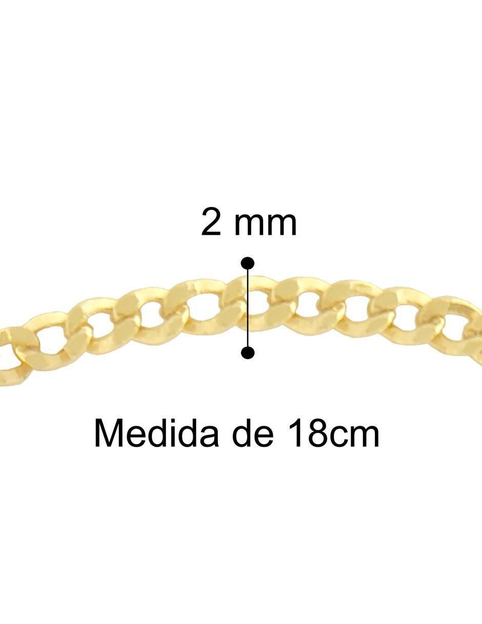Pulsera de oro 10 k con acabado pulido 5