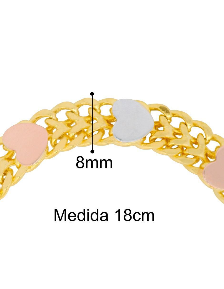 Pulsera 18 K con acabado chapa de oro 5