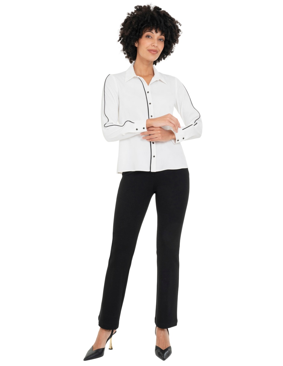 Blusa camisera manga larga para mujer 2