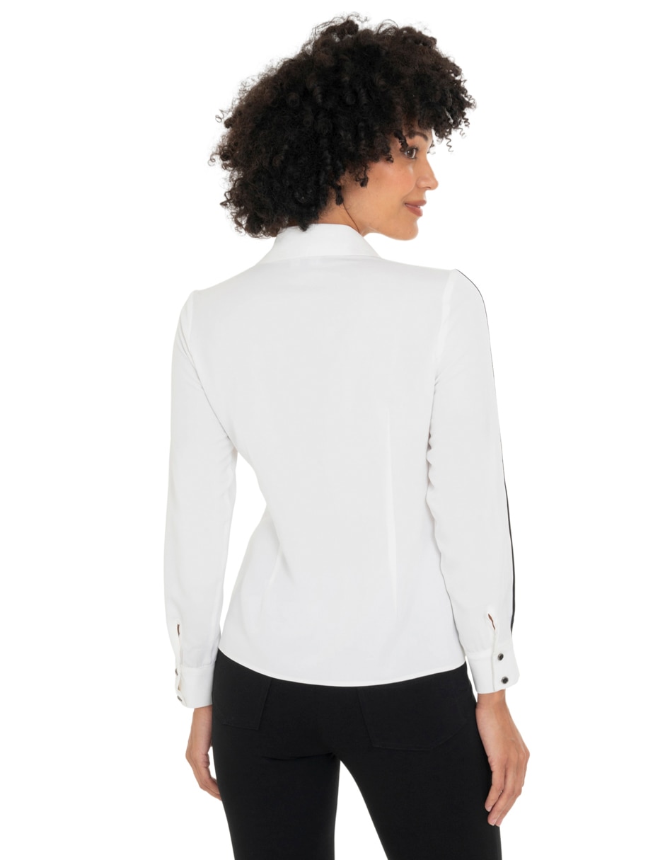 Blusa camisera manga larga para mujer 3
