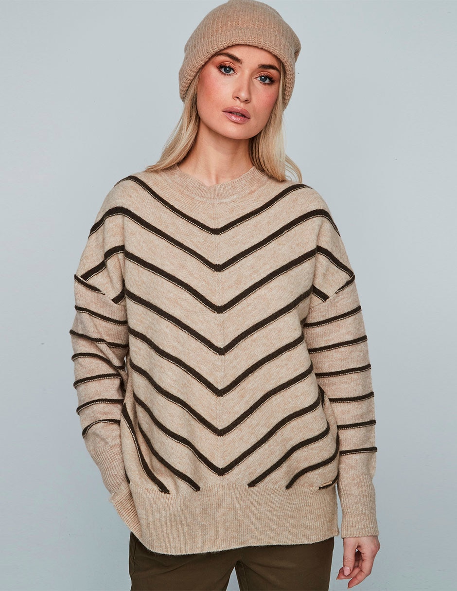 Suéter cuello redondo para mujer