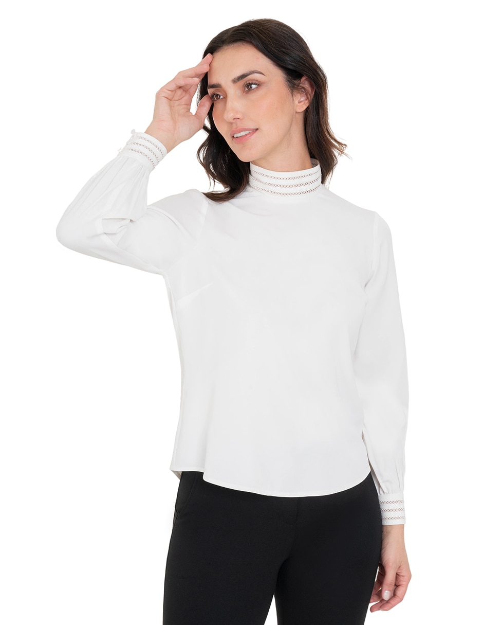 Blusa manga larga para mujer