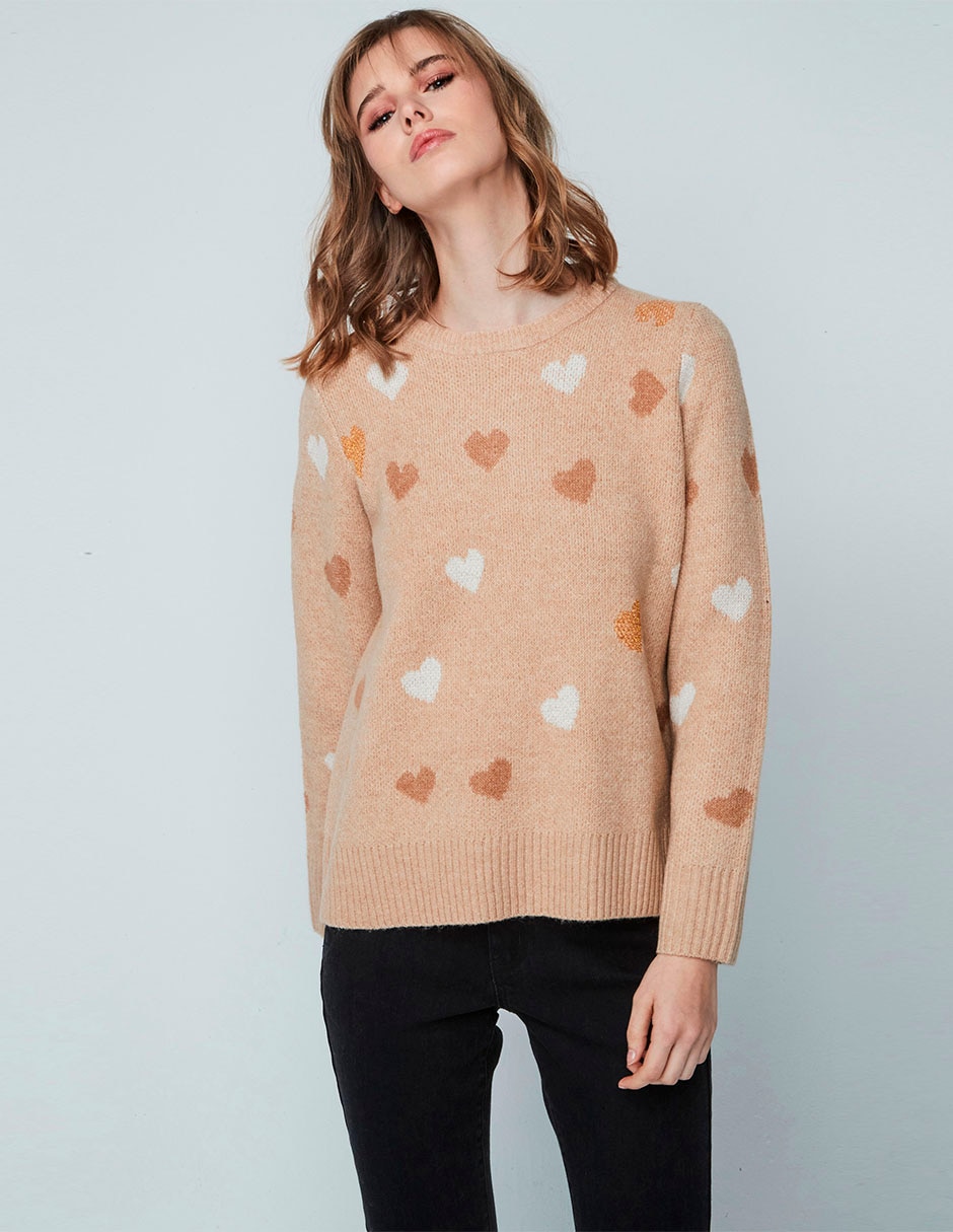 Suéter cuello redondo para mujer