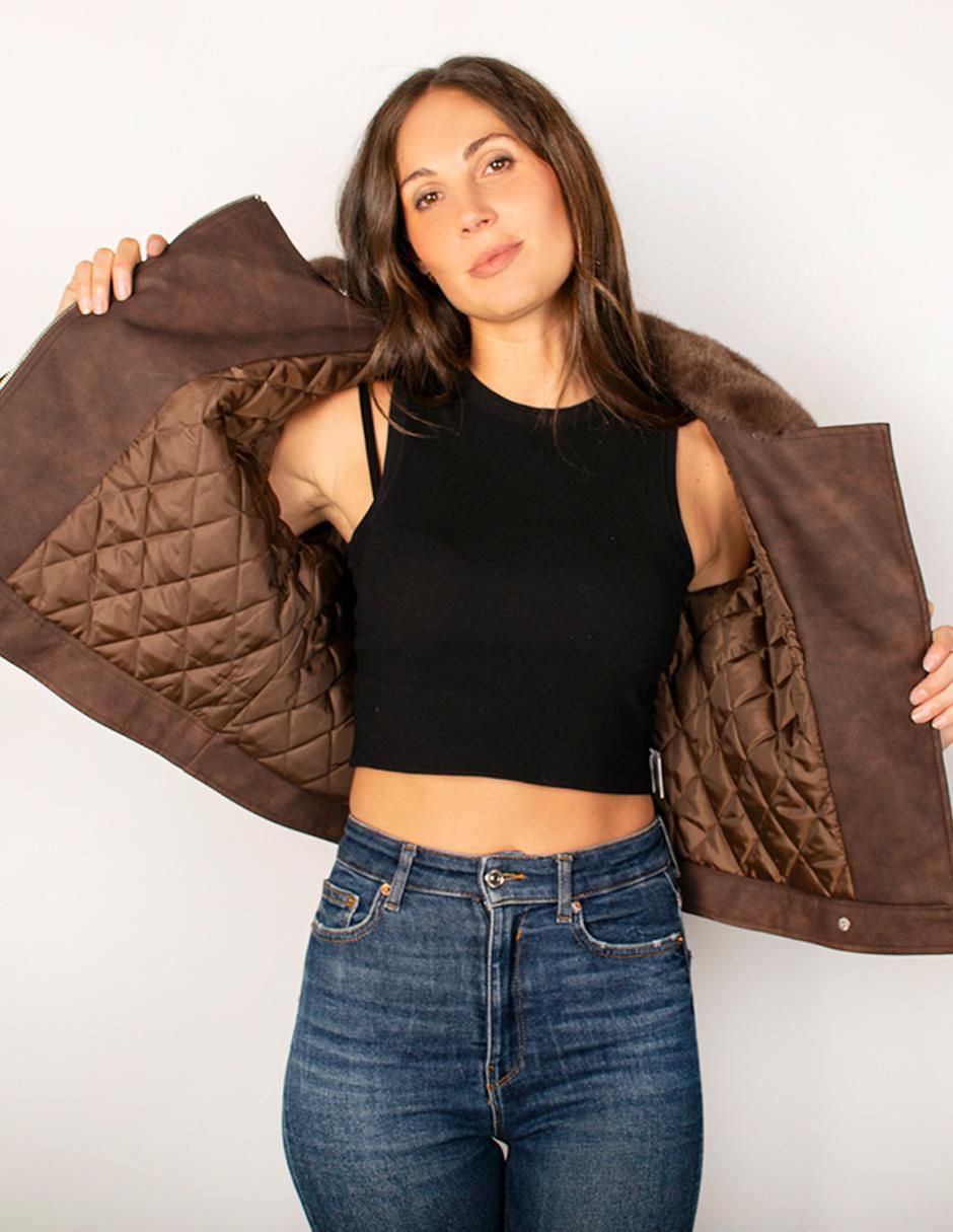 "chamarra" casual greenlander no impermeable "de" poliéster "para mujer"