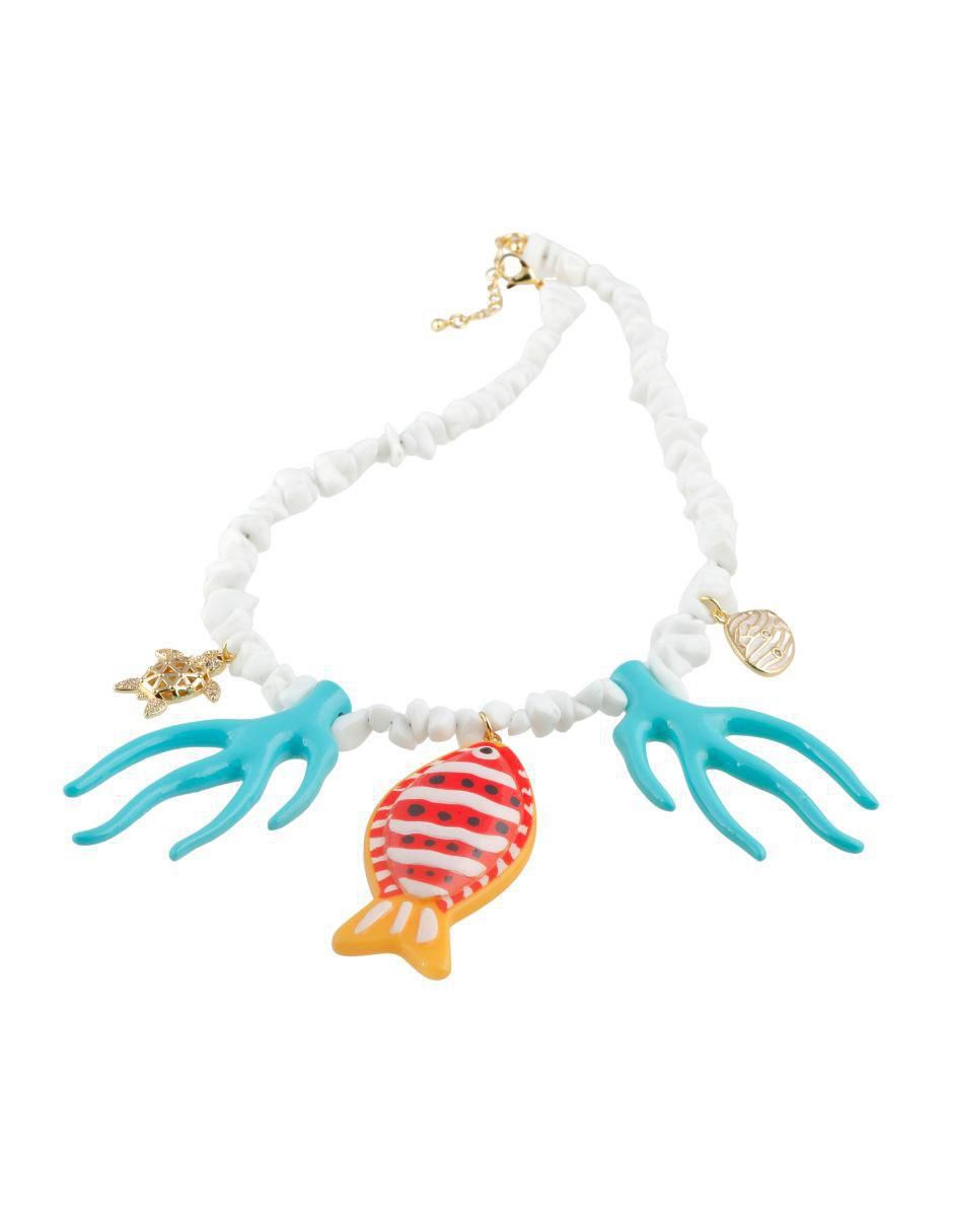 Collar de peces Océanea de baño de oro 18 K 3