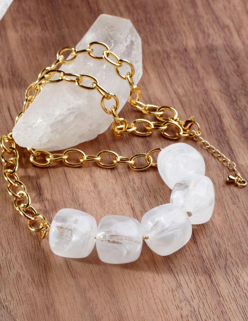 Collar cuadrado Clairéa de baño de oro 18 K 5