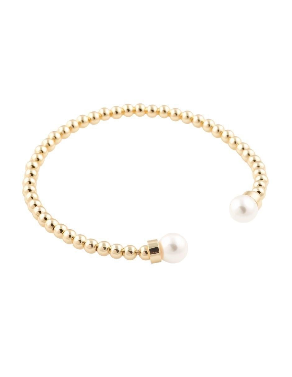 Brazalete Linéale Perla con acabado baño de oro Brazalete Linéale Perla con acabado baño de oro