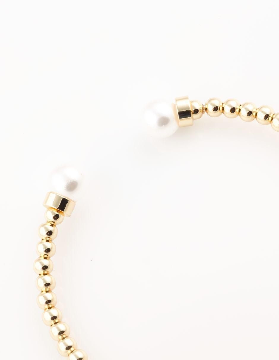 Brazalete Linéale Perla con acabado baño de oro 4