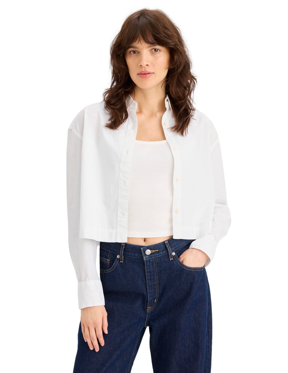Blusa camisera manga larga para mujer 1