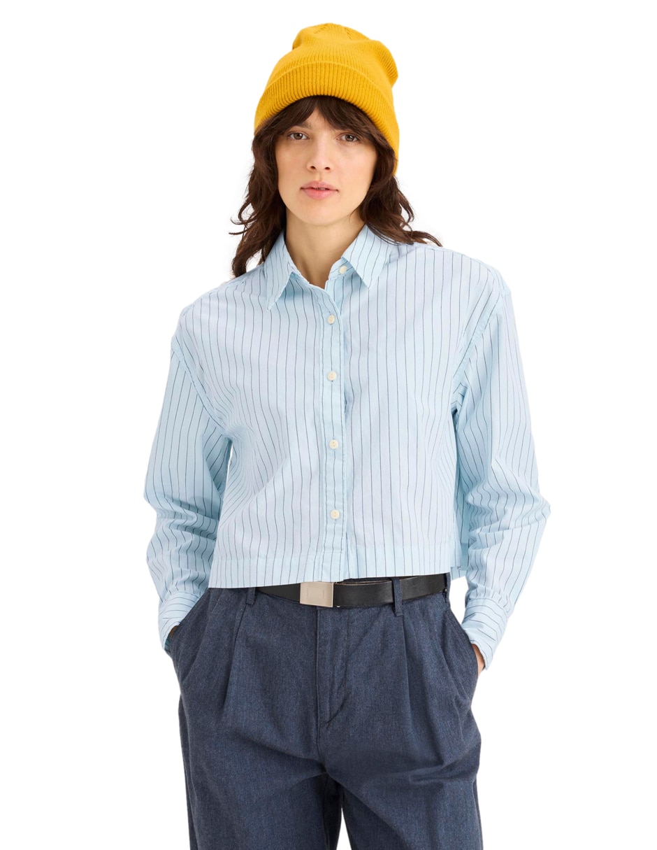 Blusa camisera manga larga para mujer 1