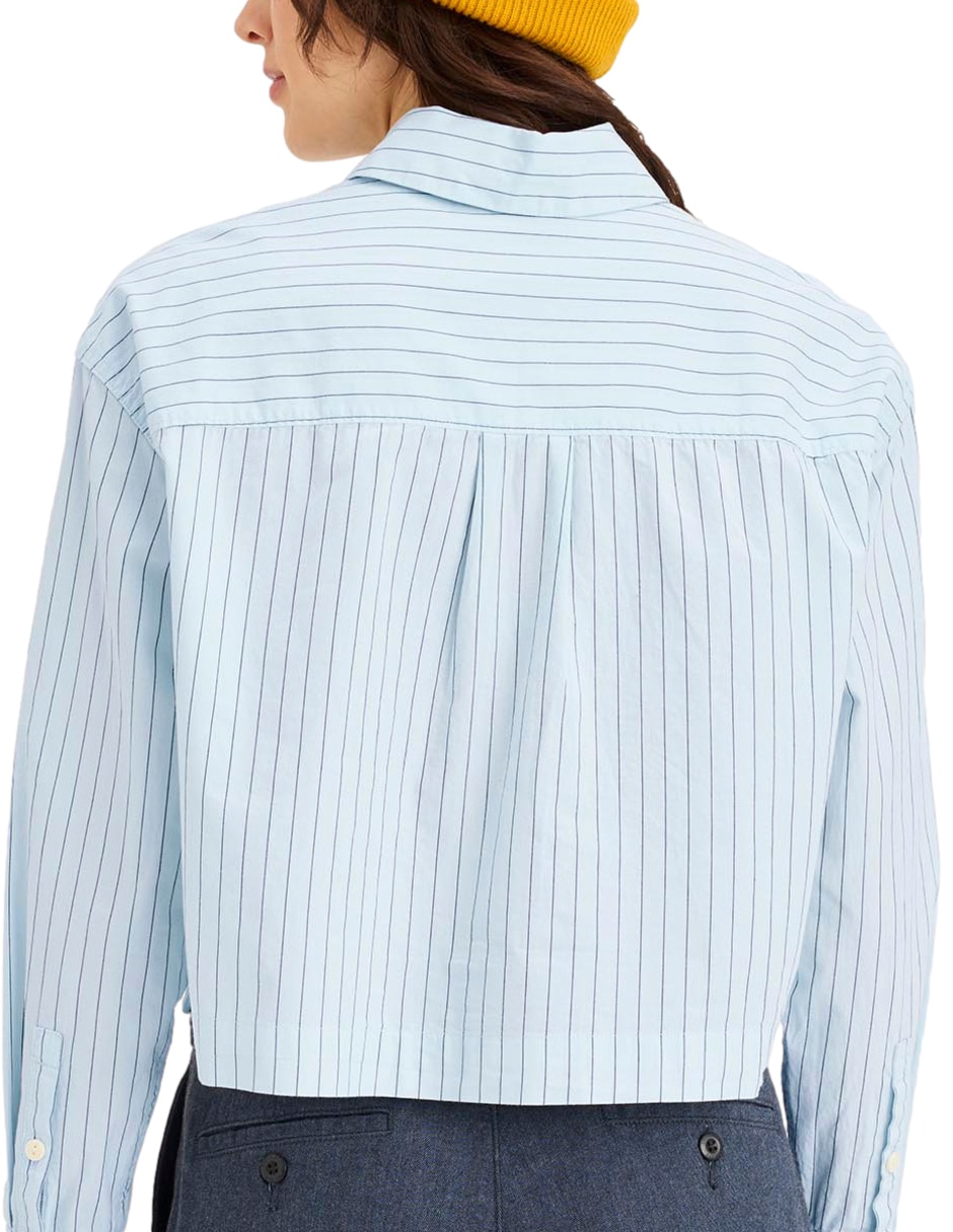 Blusa camisera manga larga para mujer 4