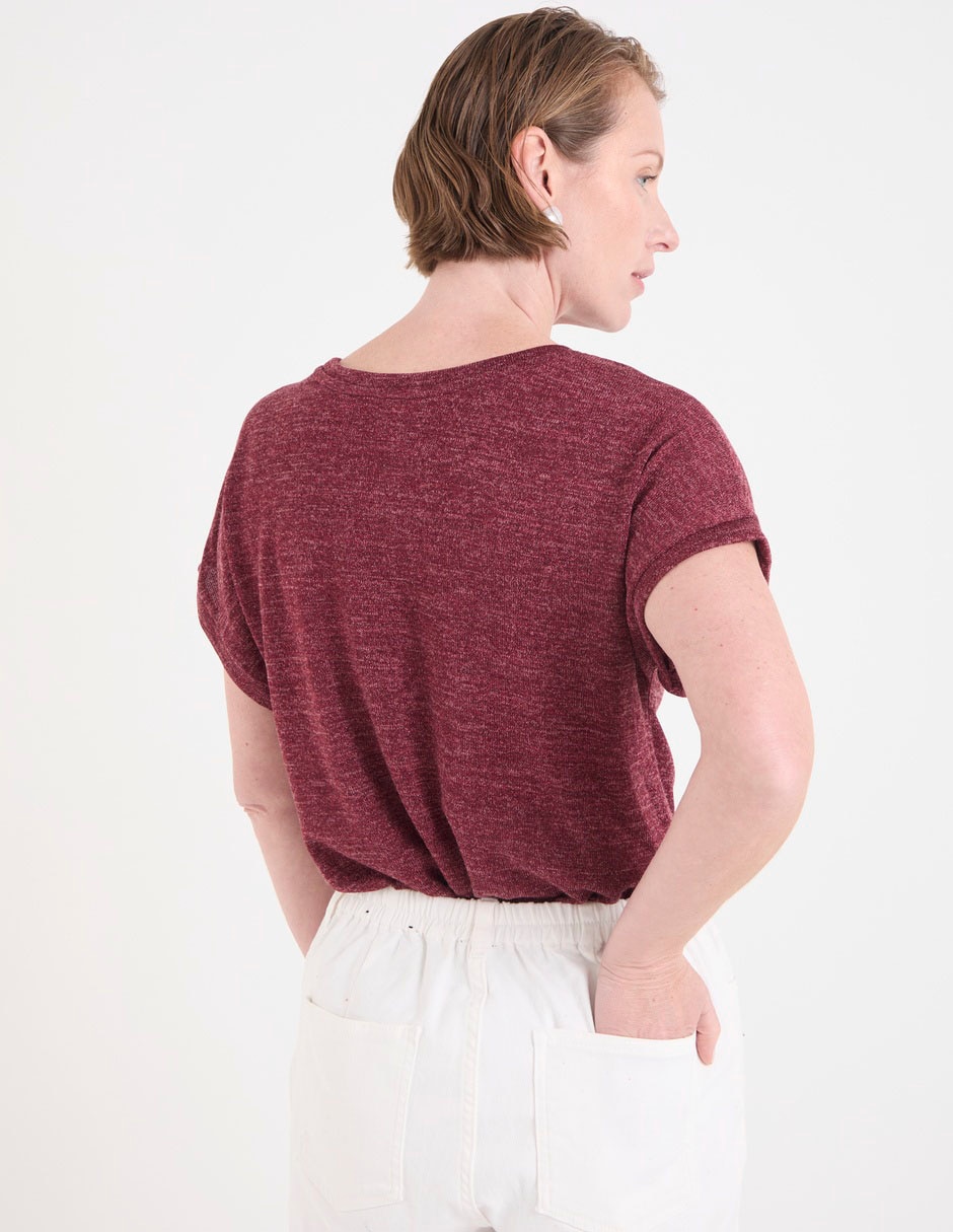 Playera manga corta cuello redondo para mujer 2