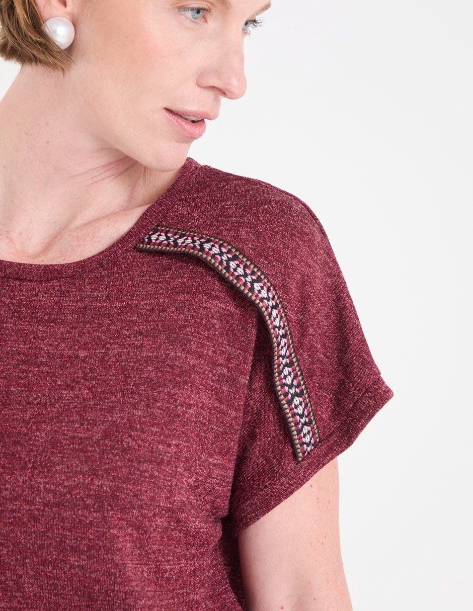 Playera manga corta cuello redondo para mujer 4