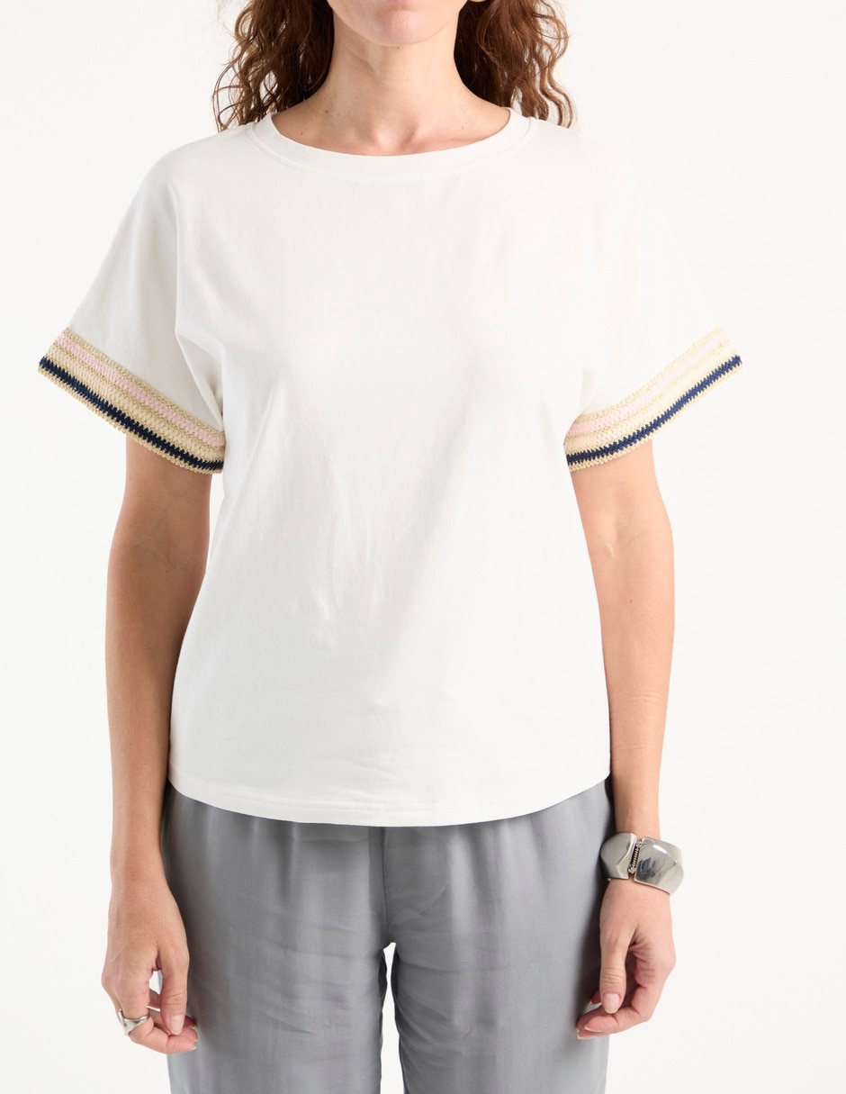 Playera manga corta cuello redondo para mujer 5