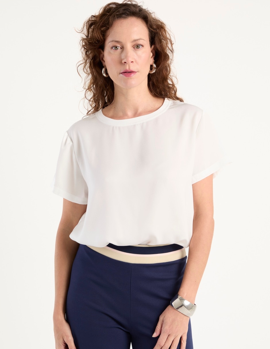 Blusa manga corta para mujer