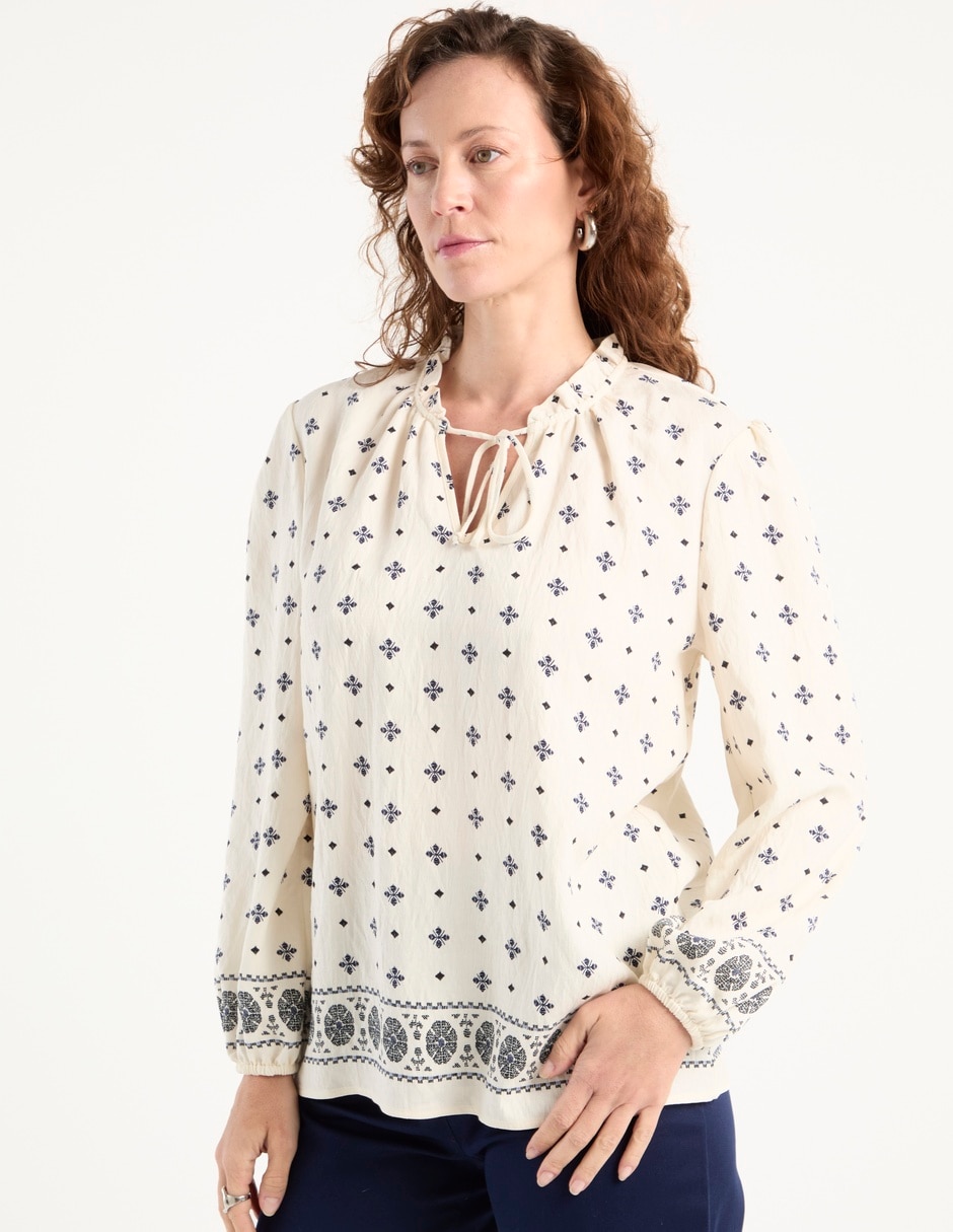 Blusa manga larga para mujer