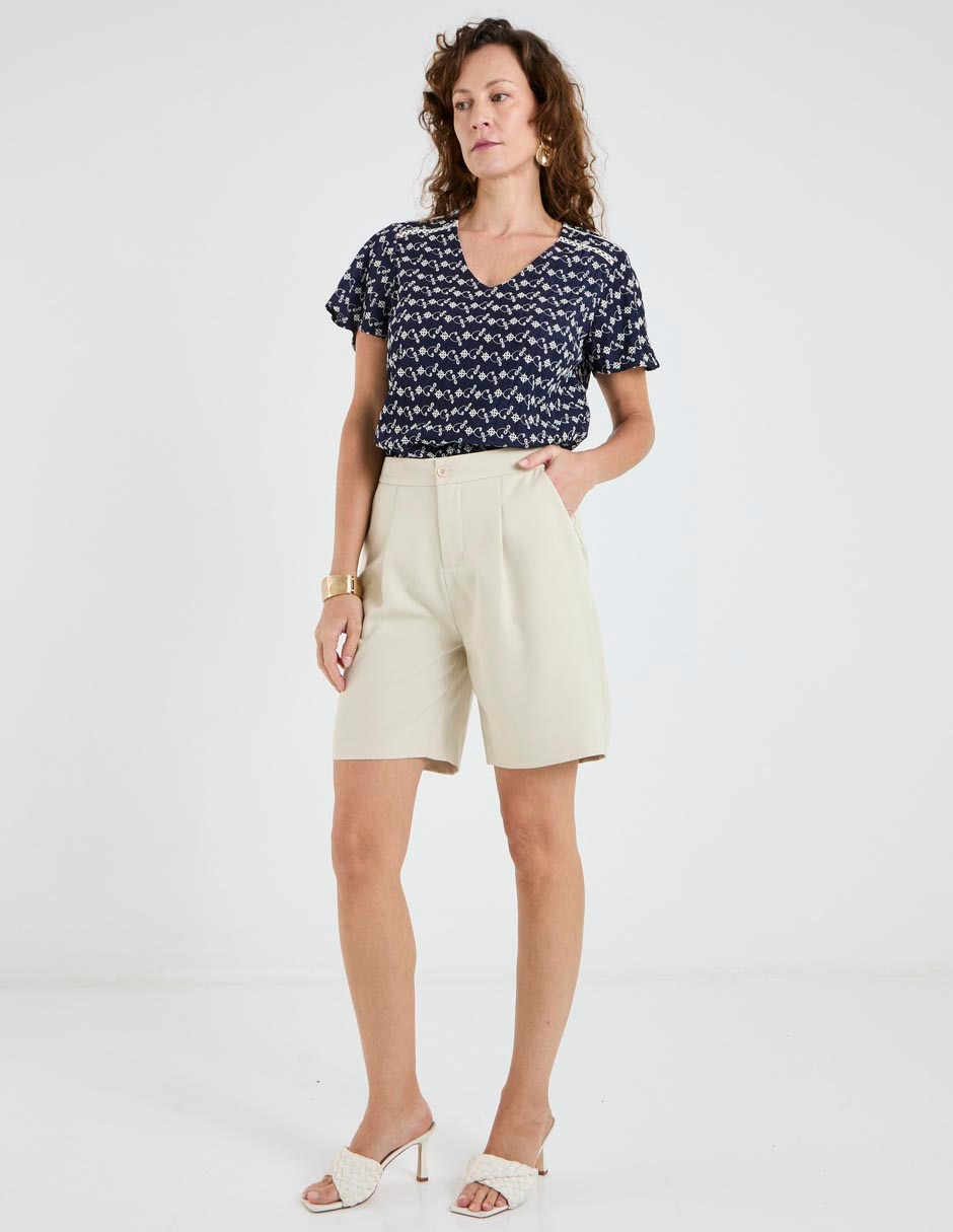 Blusa manga corta para mujer 3
