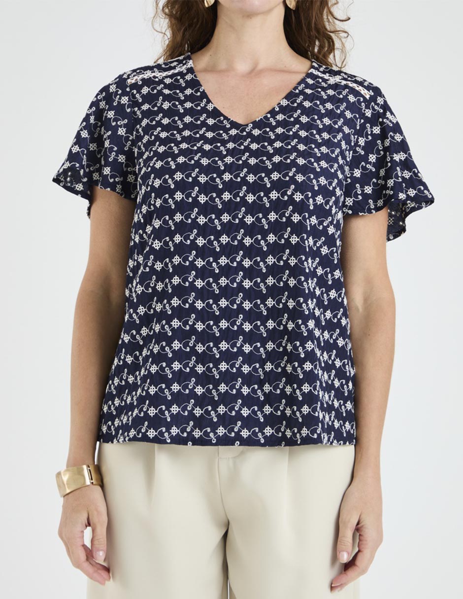 Blusa manga corta para mujer 5