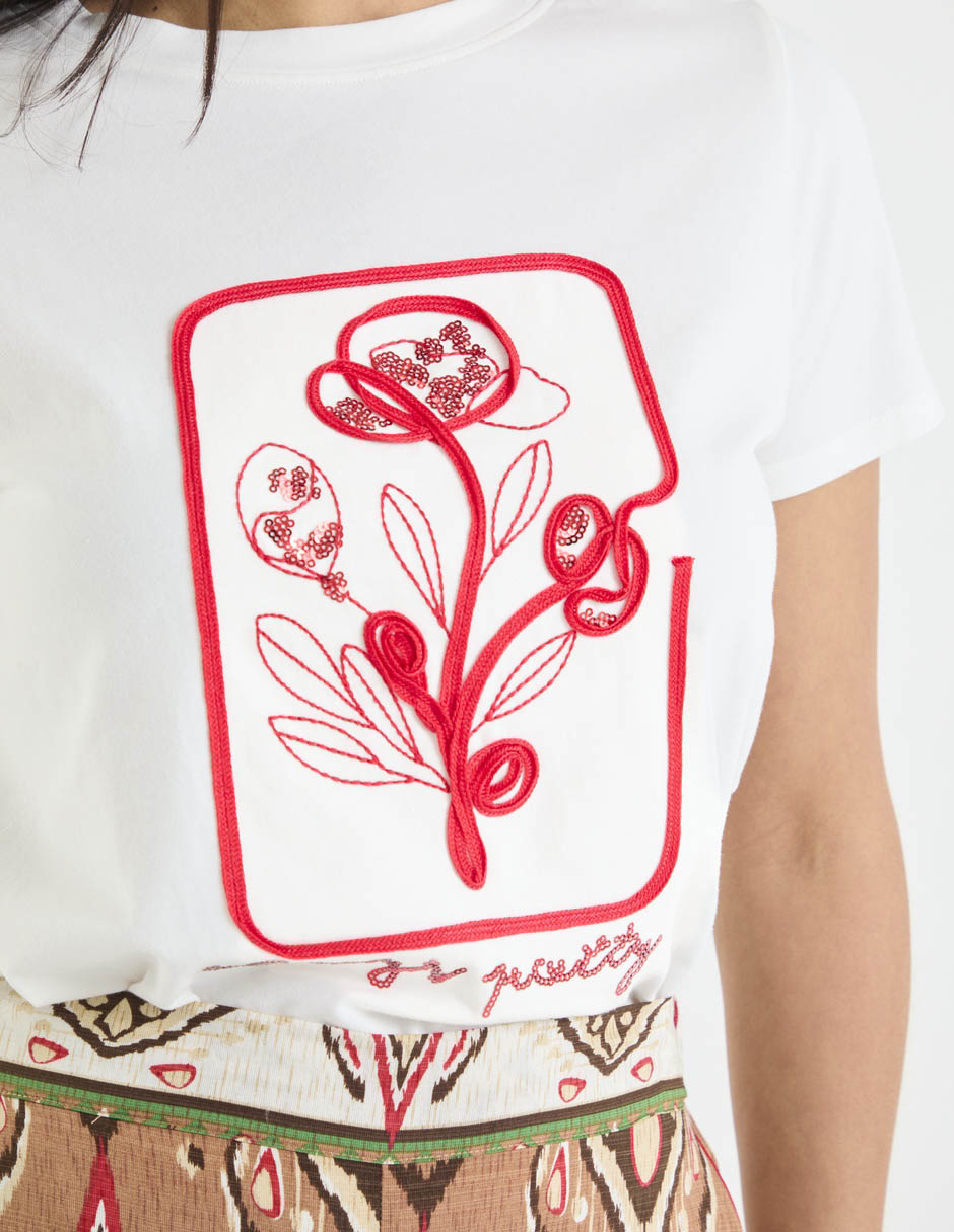Playera manga corta cuello redondo para mujer 4