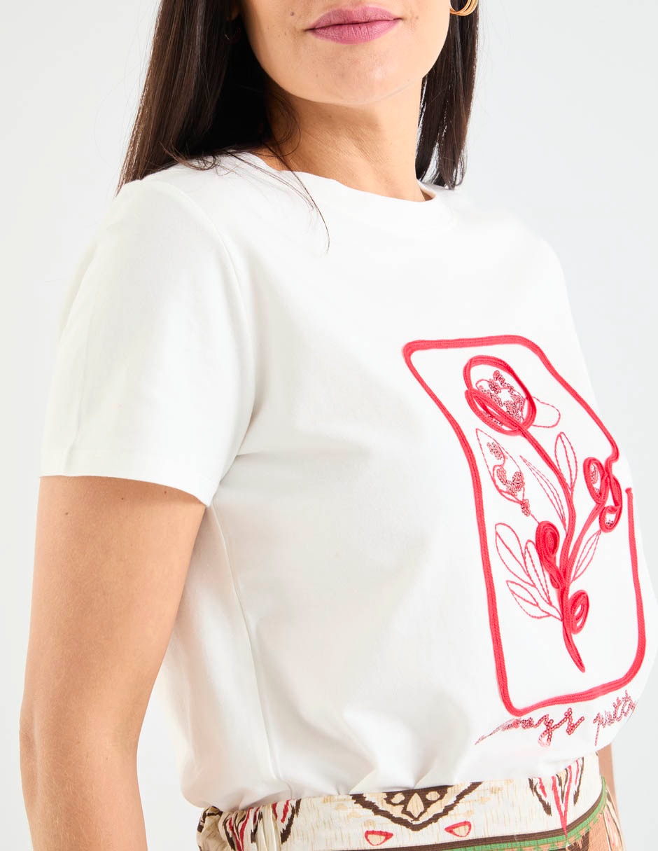 Playera manga corta cuello redondo para mujer 5