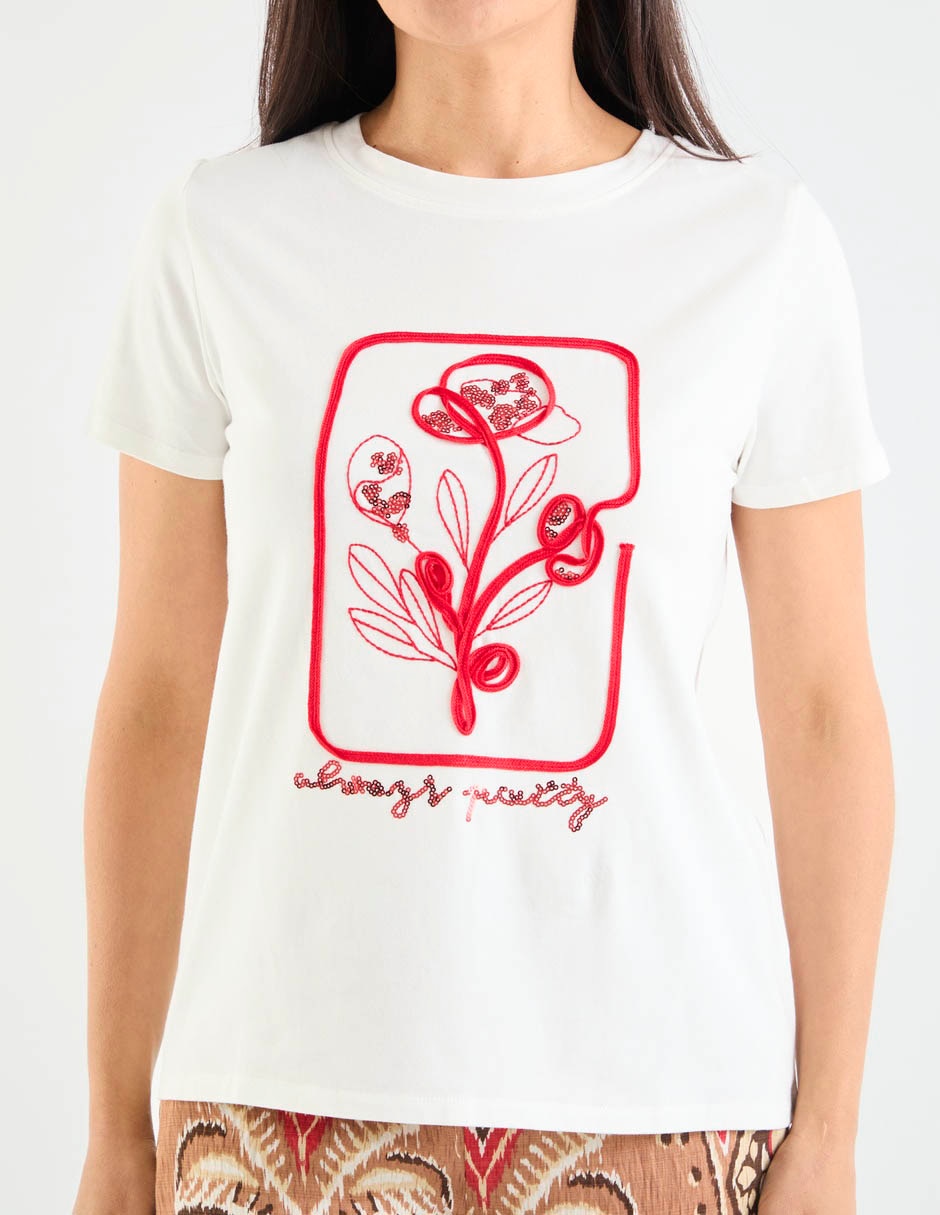 Playera manga corta cuello redondo para mujer 7