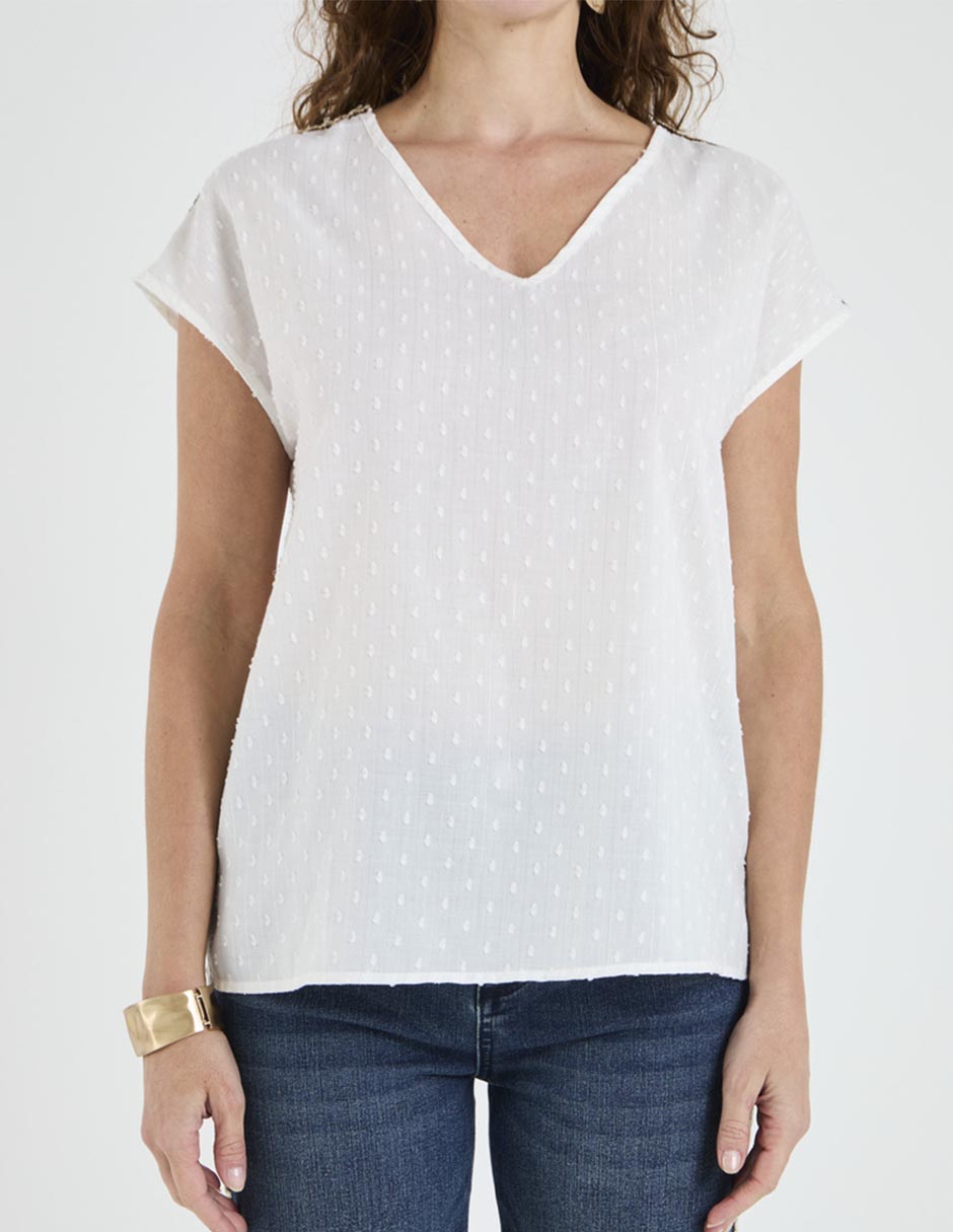 Blusa manga corta para mujer 5