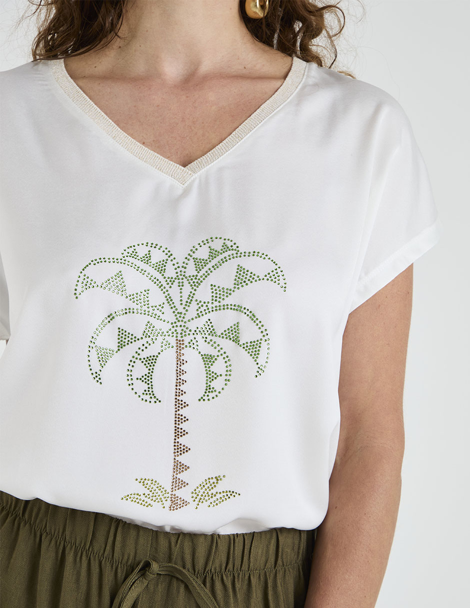 Blusa manga corta para mujer 4