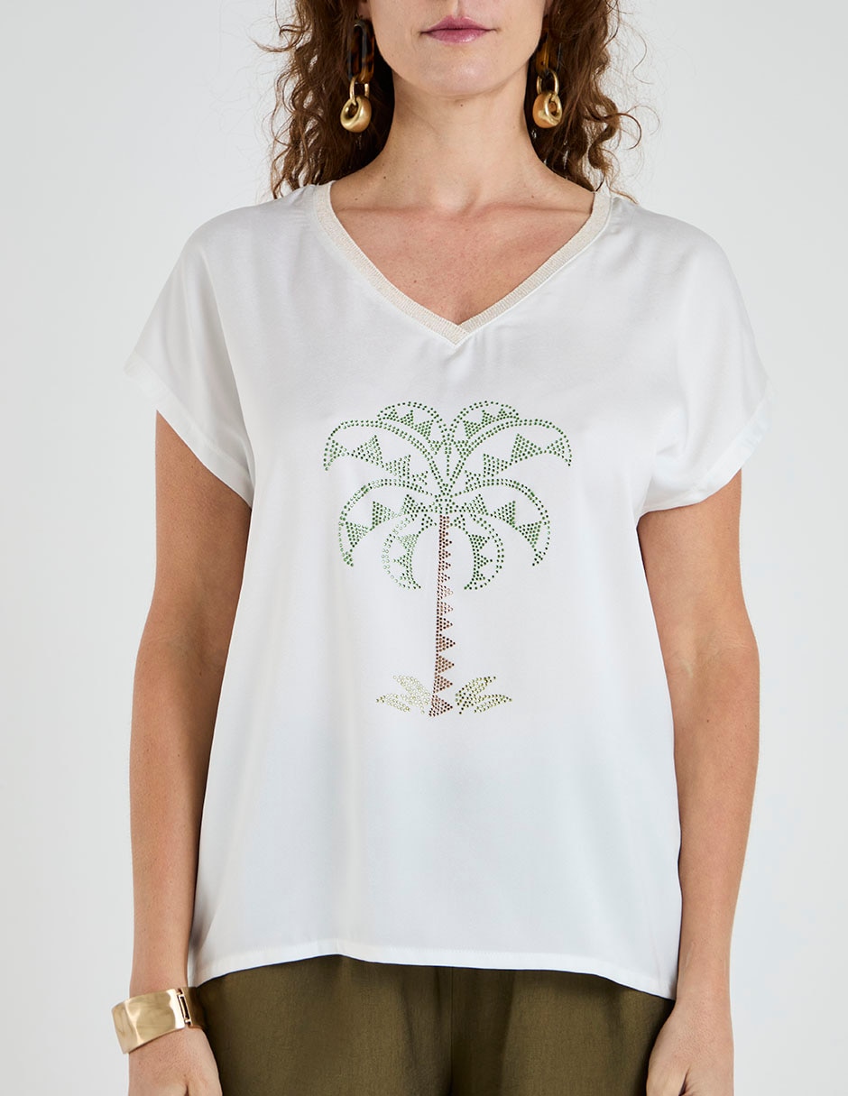 Blusa manga corta para mujer 5