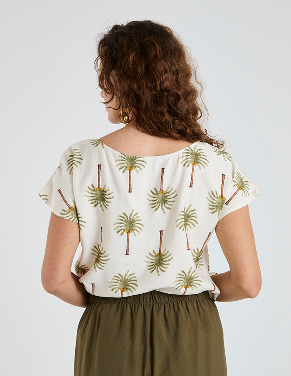Blusa manga corta para mujer 2