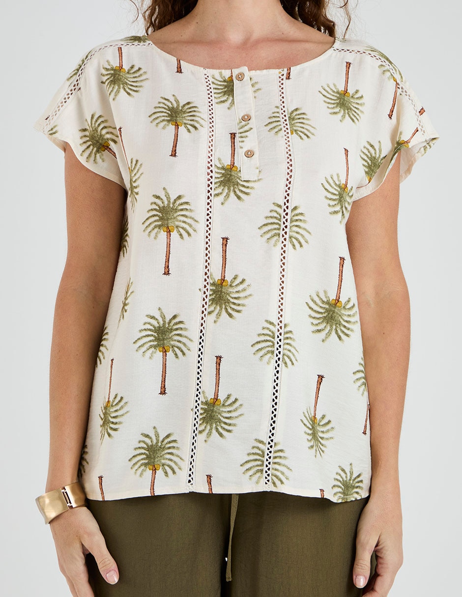 Blusa manga corta para mujer 5